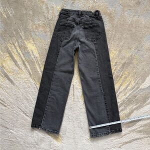 H&M Two-Tone Black and Gray Straight Jeans